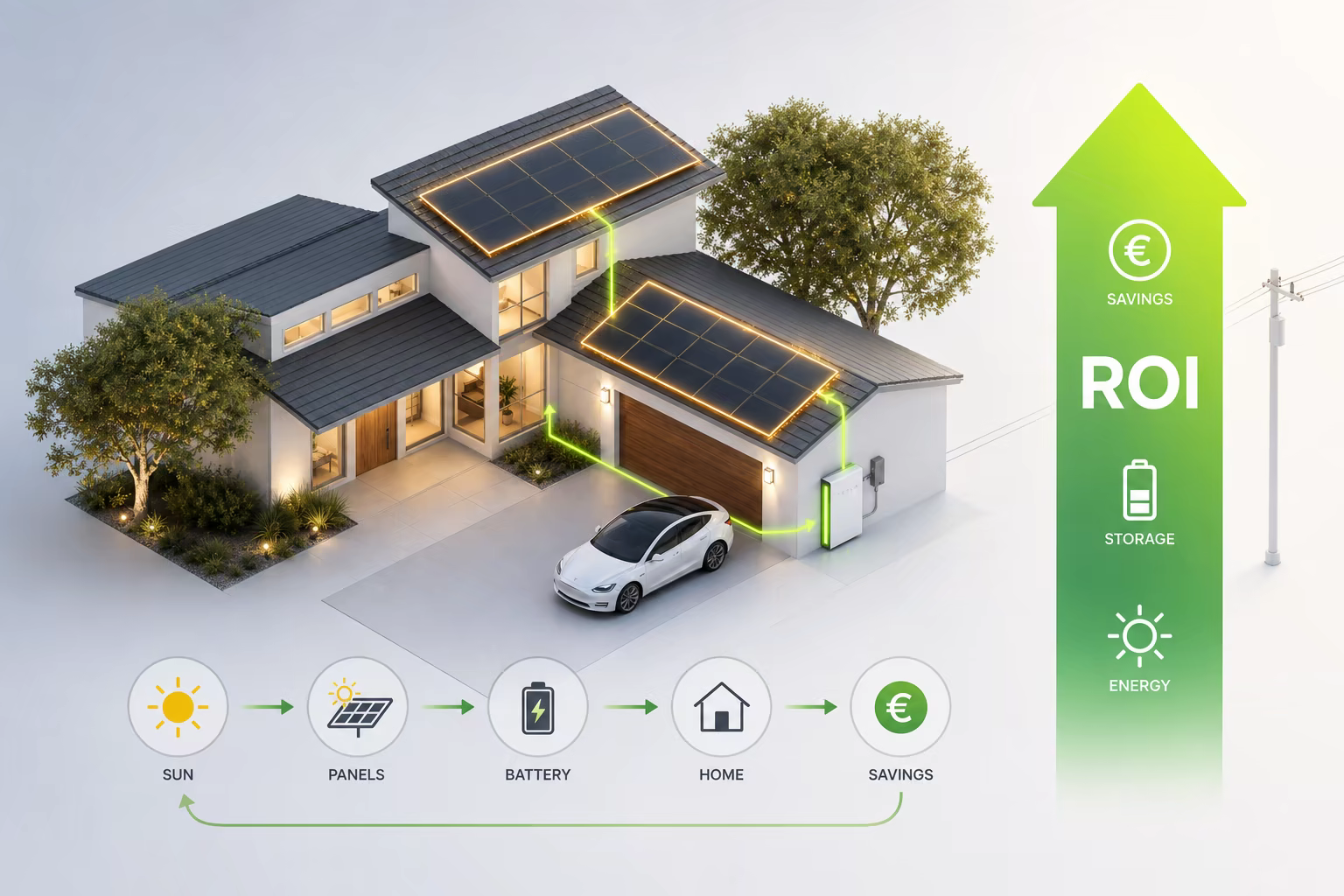 Aumento del ROI con accumulo fotovoltaico Tesla Powerwall 3 SolarEdge Energy Bank SunPower Reserve
